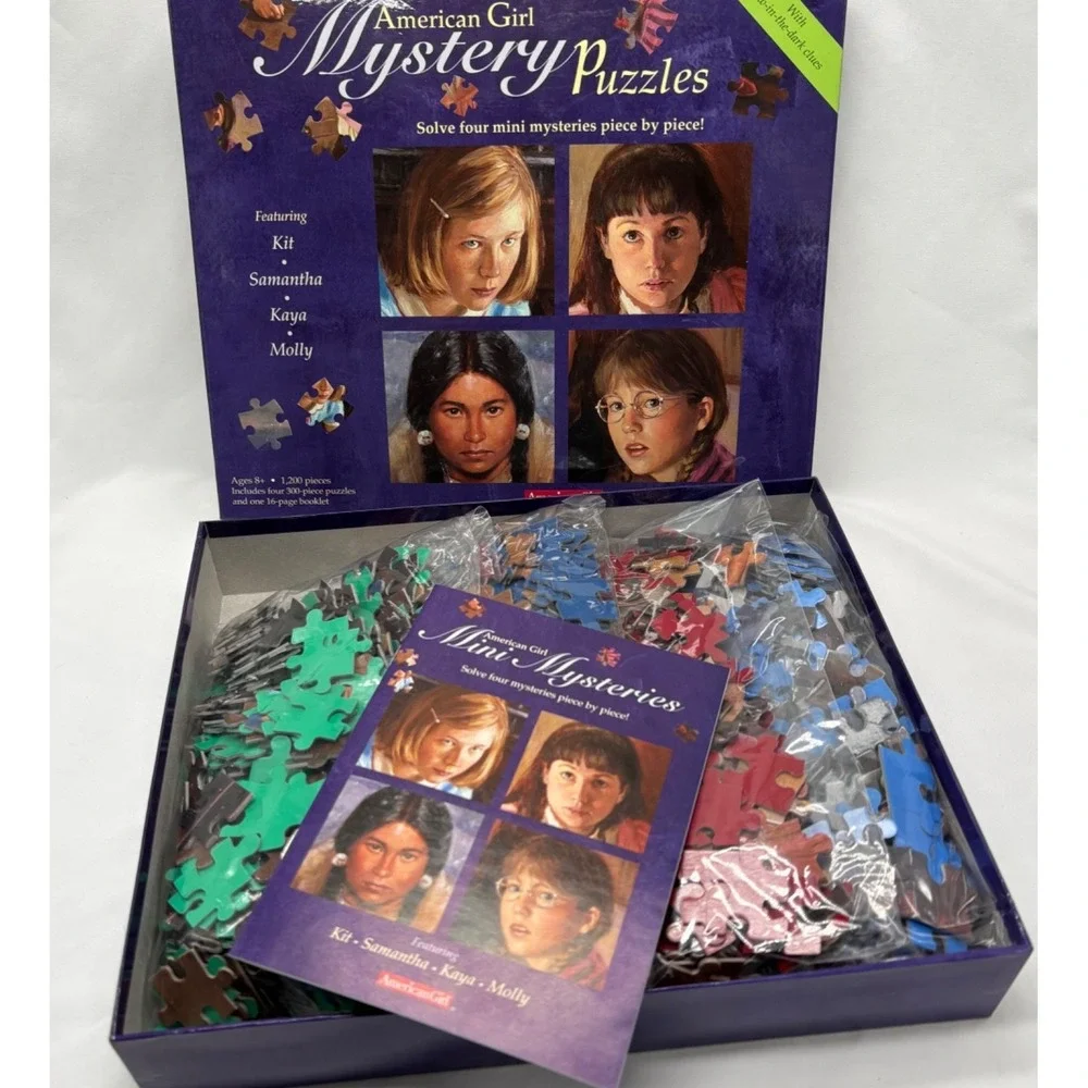 American Girl Doll 4 Puzzle Set Kit Samantha Kaya Molly Mini Mystery Stories